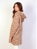 Leopard Print Premium Cardigan with Hood and Pockets	